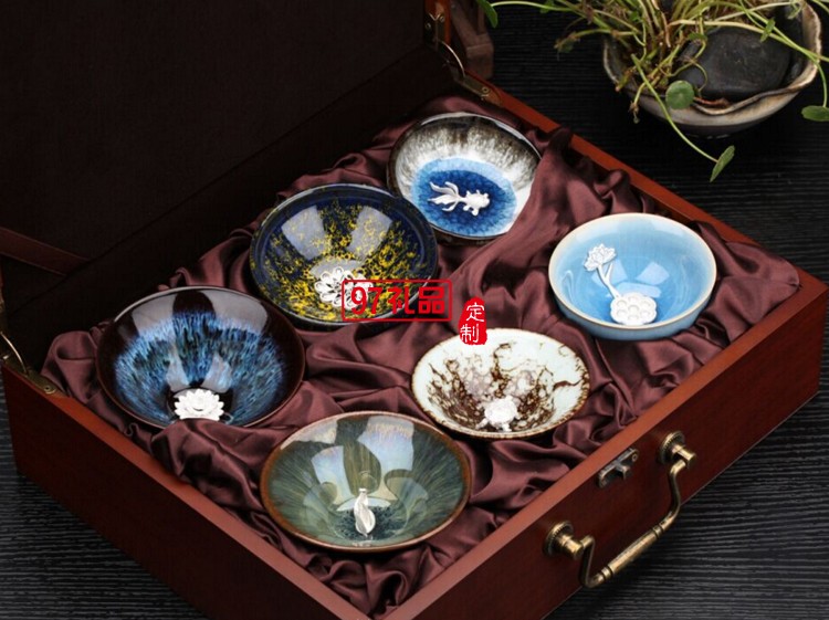 陶瓷鑲嵌純銀茶杯