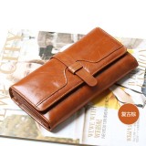 真皮三折長(zhǎng)款錢包錢夾