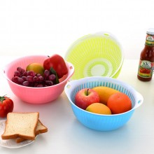 定制logo 雙層果蔬篩 滴水籮 蔬菜水果瀝水籃 定制logo 雙層果蔬篩 滴水籮 蔬菜水果瀝水籃