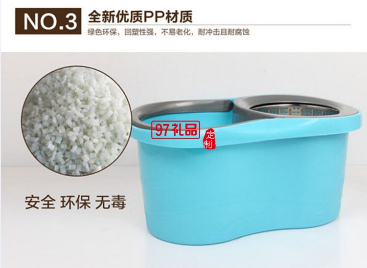 定制家居禮品  不銹鋼雙驅動好神拖 家用手壓旋轉拖把桶