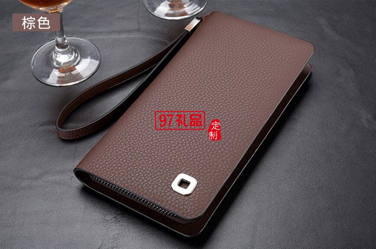 三棵樹(shù)漆定制男士商務(wù)手包 長(zhǎng)款錢包皮包