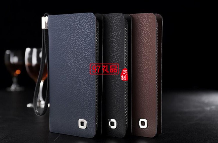 三棵樹(shù)漆定制男士商務(wù)手包 長(zhǎng)款錢包皮包