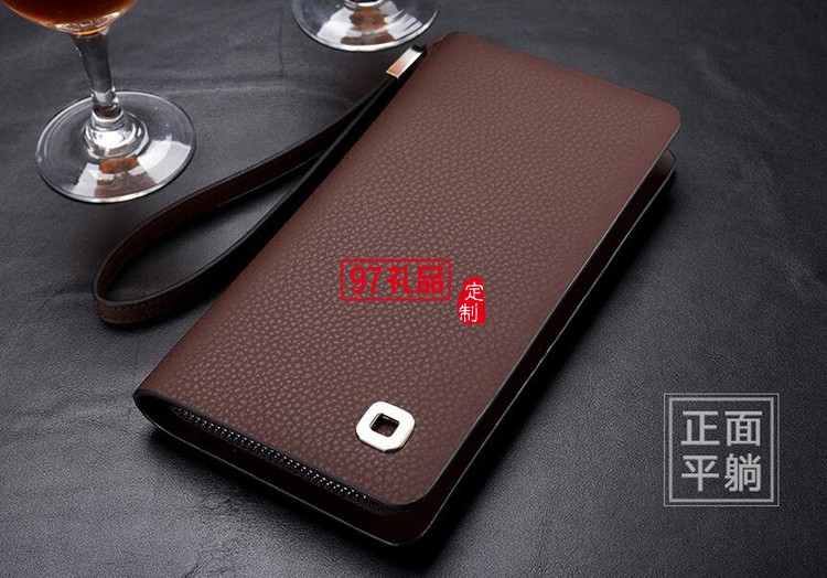 三棵樹(shù)漆定制男士商務(wù)手包 長(zhǎng)款錢包皮包