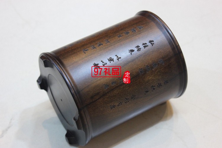 學校慶典商務(wù)禮品 紅木筆筒 河南財經(jīng)政治大學定制案例