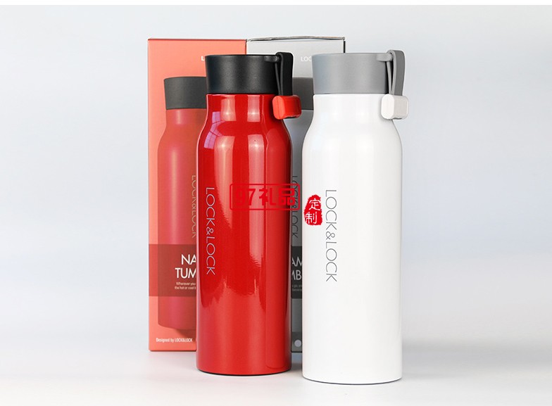 交大藍(lán)天公司定制樂(lè)扣樂(lè)扣大容量不銹鋼保溫杯 男女便攜創(chuàng)意水杯