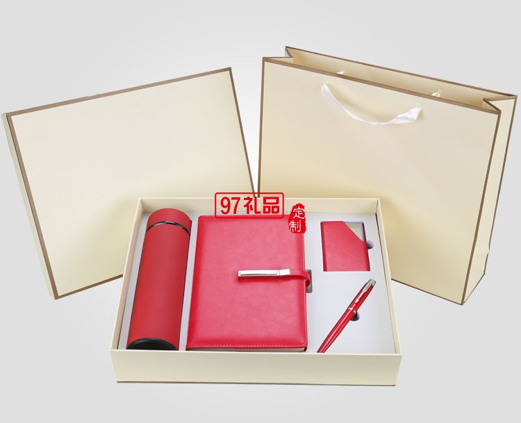 商務四件套 平裝本 保溫杯 筆 名片盒 優(yōu)來測定制LOGO