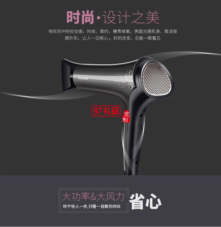 負(fù)離子大功率靜音吹風(fēng)機速干護(hù)發(fā)定制公司廣告禮品