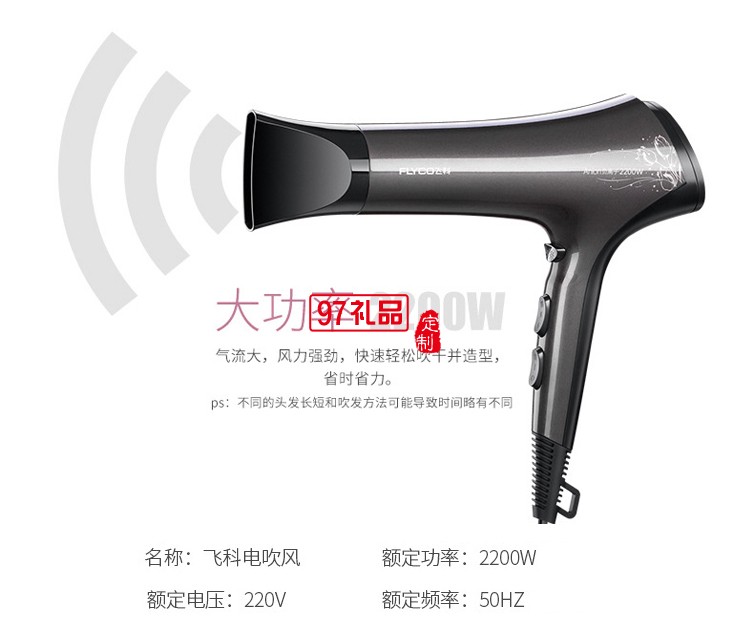 負(fù)離子大功率靜音吹風(fēng)機速干護(hù)發(fā)定制公司廣告禮品