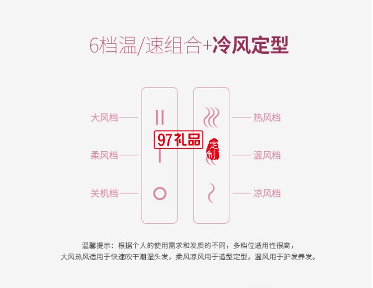 負(fù)離子大功率靜音吹風(fēng)機速干護(hù)發(fā)定制公司廣告禮品