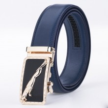 男士皮帶真皮自動(dòng)扣腰帶青 男士皮帶真皮自動(dòng)扣腰帶青