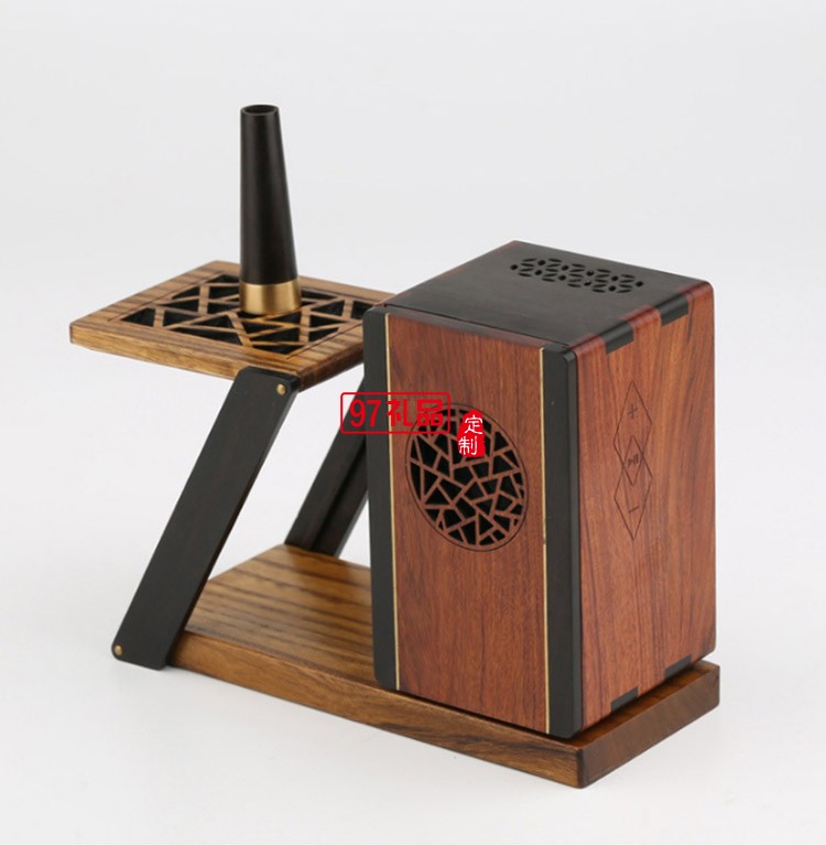 紅木香薰書房客廳辦公室擺件 音響式音樂(lè)香爐 可定制logo