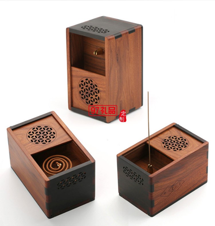 紅木香薰書房客廳辦公室擺件 音響式音樂(lè)香爐 可定制logo