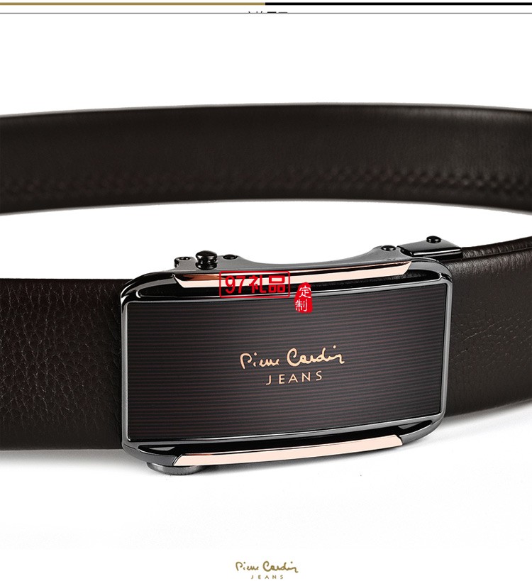 男士皮帶自動扣純牛皮皮帶褲腰帶 商務(wù)禮品可定制logo