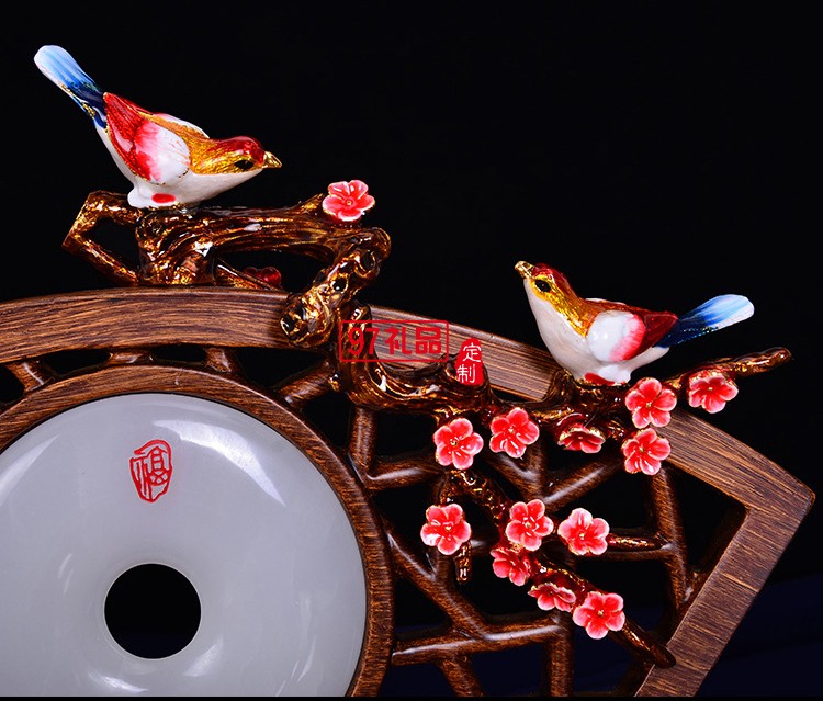 中國(guó)風(fēng)玉石 擺件 白玉 屏風(fēng) 定制logo