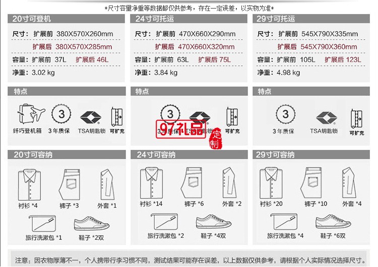 拉桿箱時尚擴展層旅行箱鏡面設計行李箱