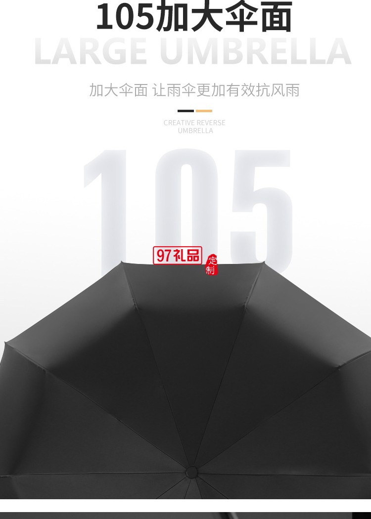 10k黑膠全自動(dòng)折疊小清新雨傘金柄三折遮陽(yáng)傘