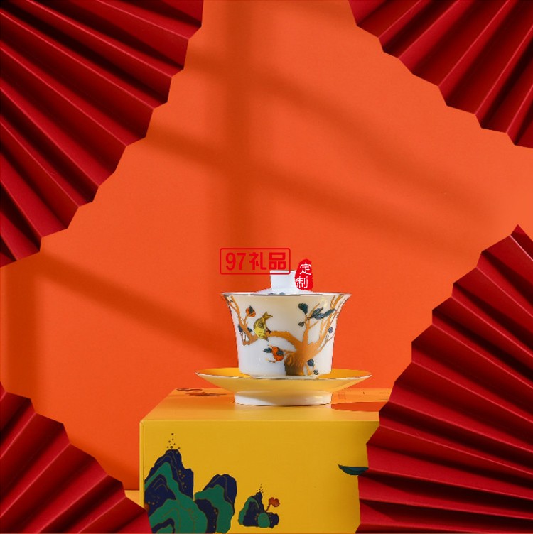 功夫茶具套裝蓋碗分茶器文創(chuàng)國(guó)潮中國(guó)風(fēng)泡茶器