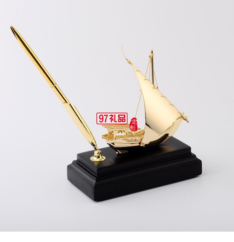 一帆風(fēng)順商務(wù)擺件金屬帆船高檔紀(jì)念品送客戶(hù)工藝品