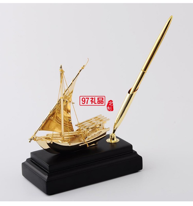 一帆風(fēng)順商務(wù)擺件金屬帆船高檔紀(jì)念品送客戶(hù)工藝品