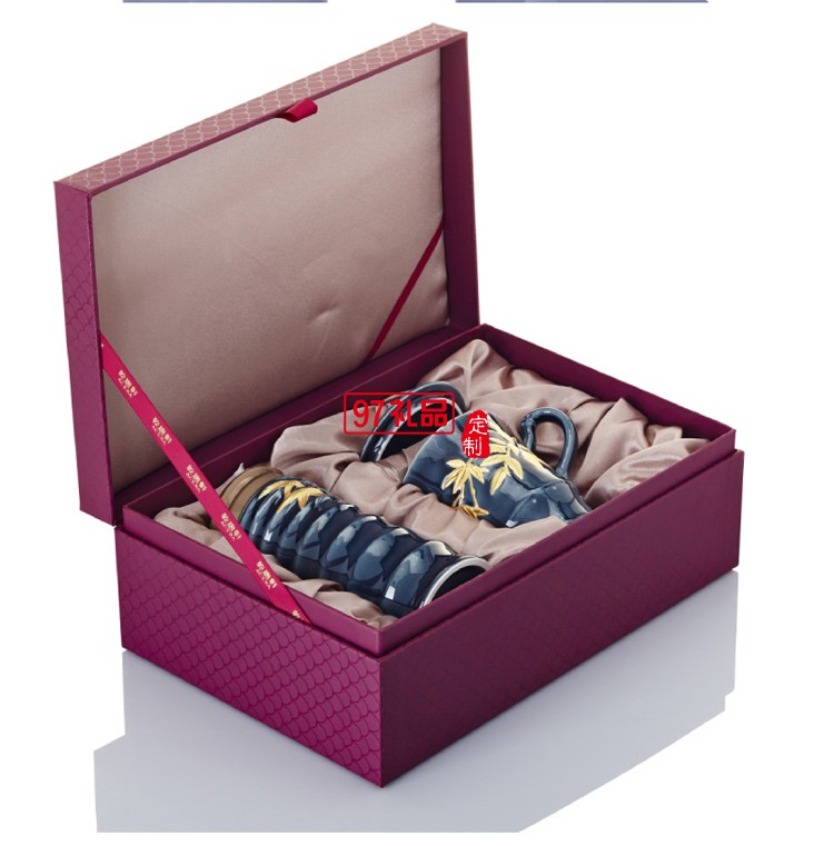 商務典范 大竹節(jié)隨身杯&高杯禮盒 350ml雙層/340ml 鎏金寶石