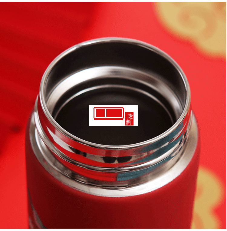 國潮不銹鋼智能杯中國風商務顯溫保溫杯禮品杯子定制