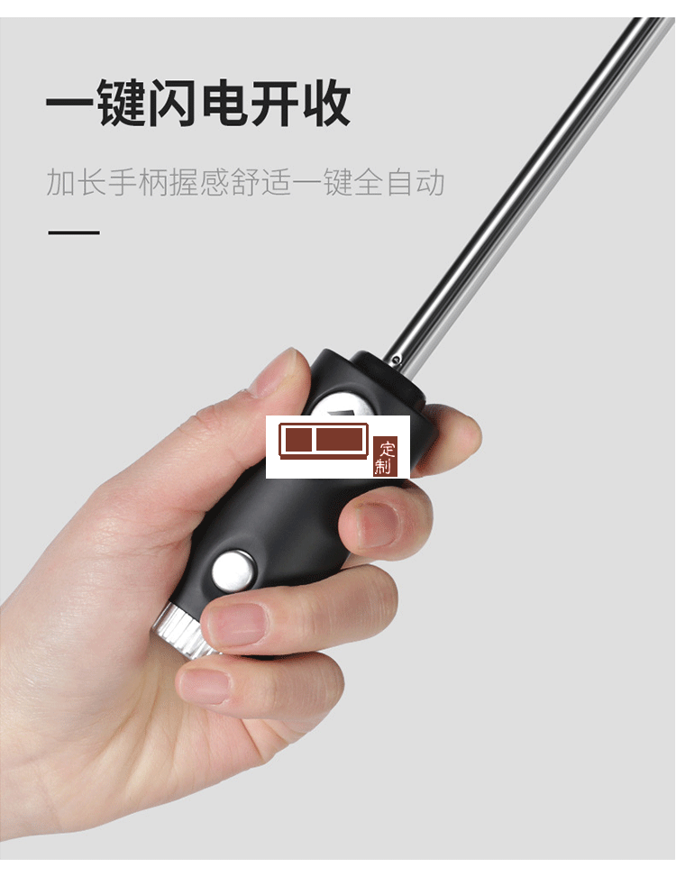 商務(wù)車(chē)載反向折疊傘LED燈電筒全自動(dòng)傘反光可定制LOGO