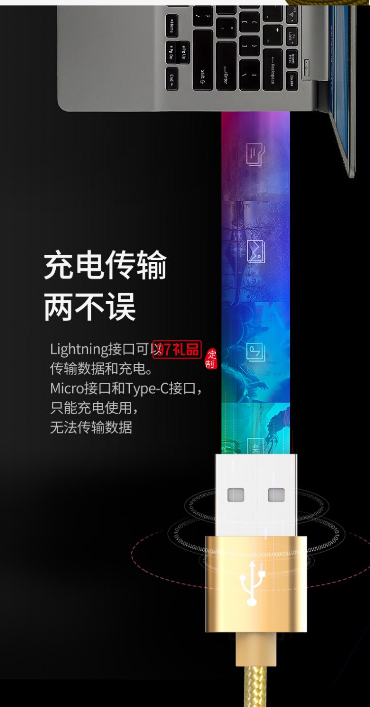 幻響三合一手機充電線 