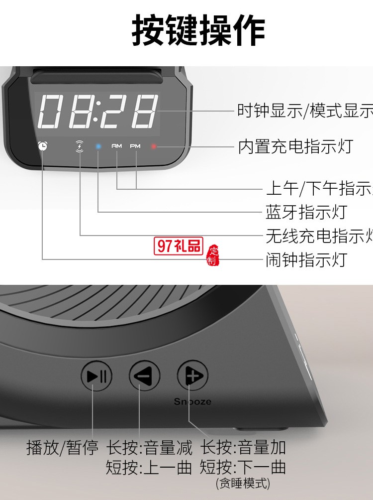 無線充電器藍牙音箱私模三合一