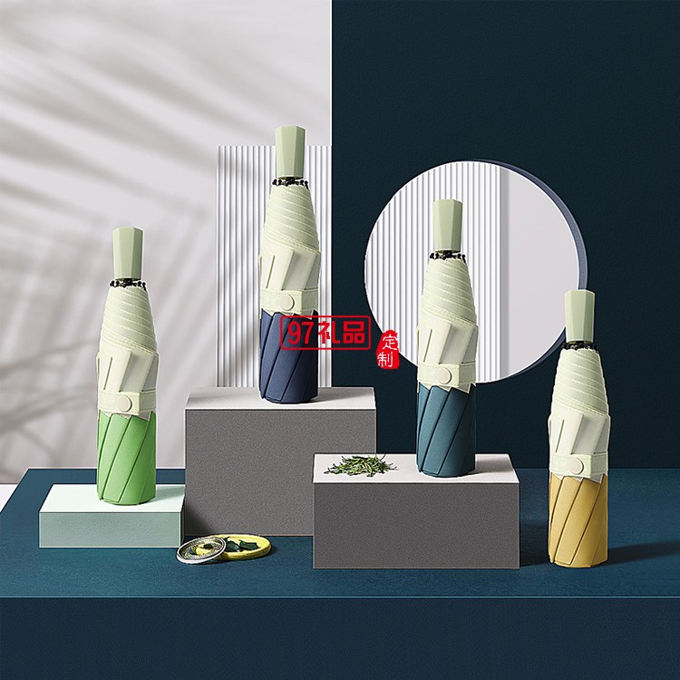 拼色創(chuàng)意手動三折傘 外貿折疊晴雨傘廣告?zhèn)鉼mbrella