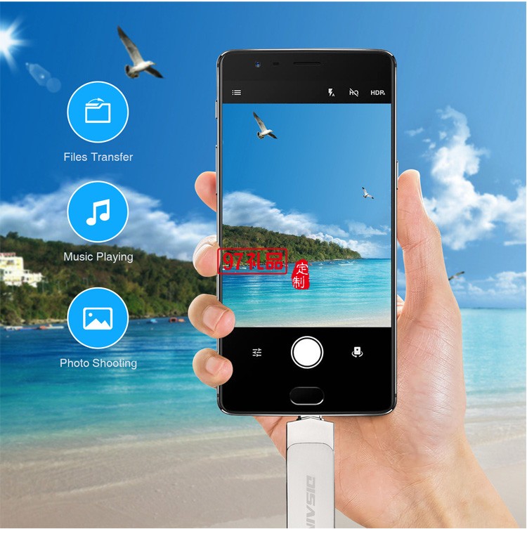 手機金屬旋轉U盤 兩用otg優(yōu)盤 type-c 