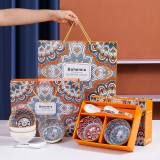 異域?qū)m廷復(fù)古風禮品餐具組合婚慶回禮可加印LOGO