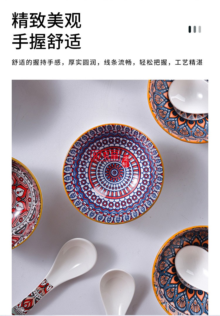 異域?qū)m廷復(fù)古風禮品餐具組合婚慶回禮可加印LOGO