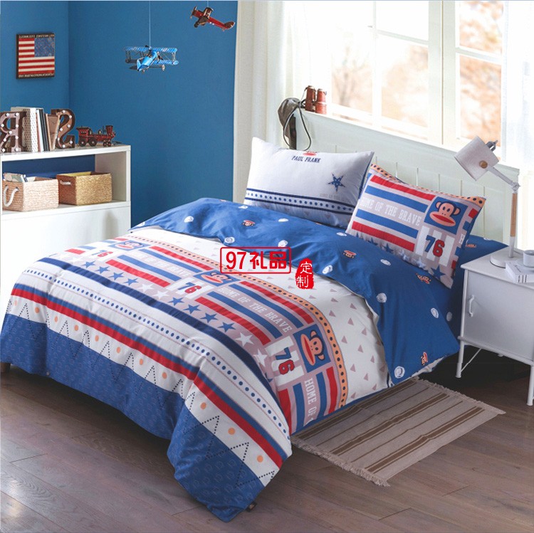 大嘴猴（Paul Frank）床單被套枕套家紡床上用品全棉卡通四件套勇