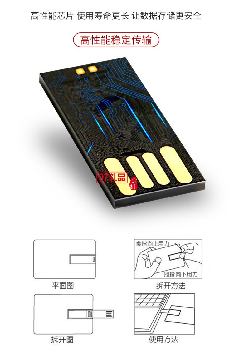 高清卡片U盤(pán) 企業(yè)名片定制 專版印刷