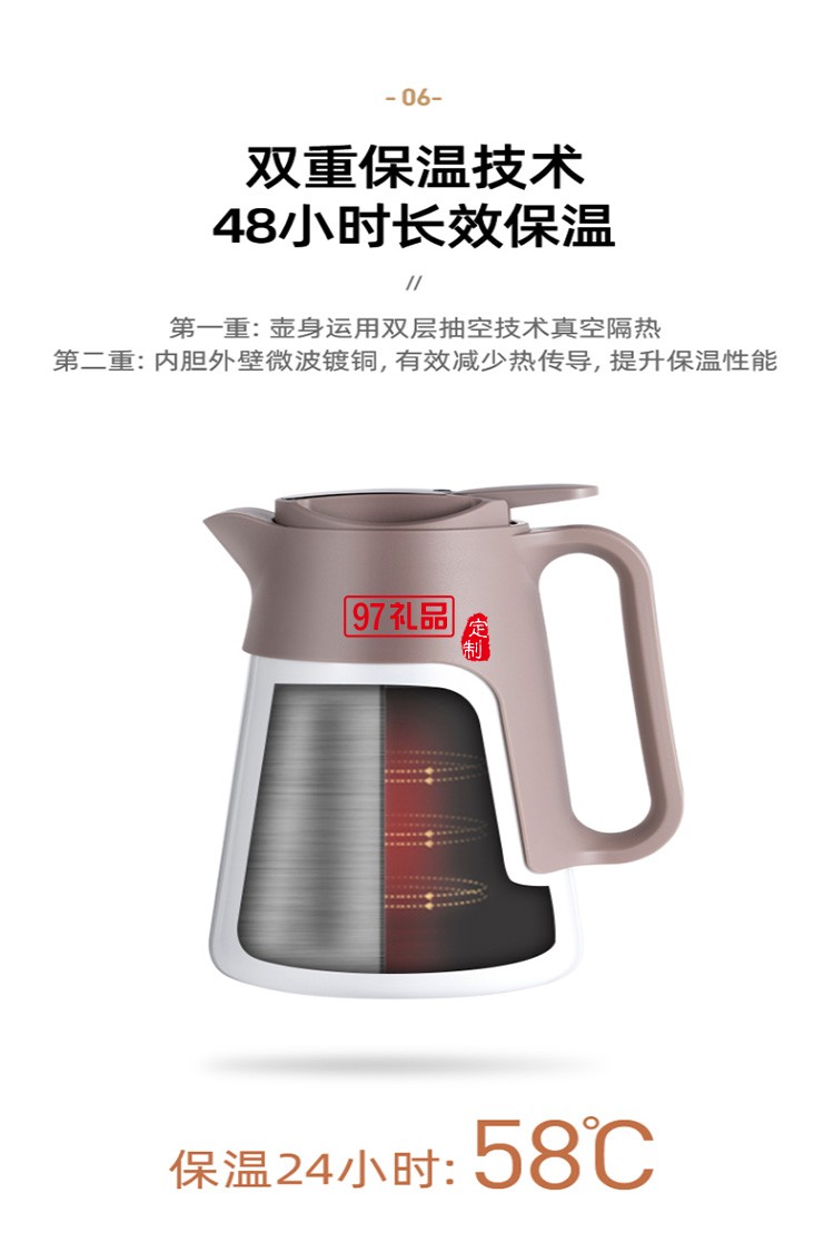 智能保溫壺316不銹鋼暖壺按壓式熱水壺開水瓶防滑簡約時(shí)尚保冷咖啡壺