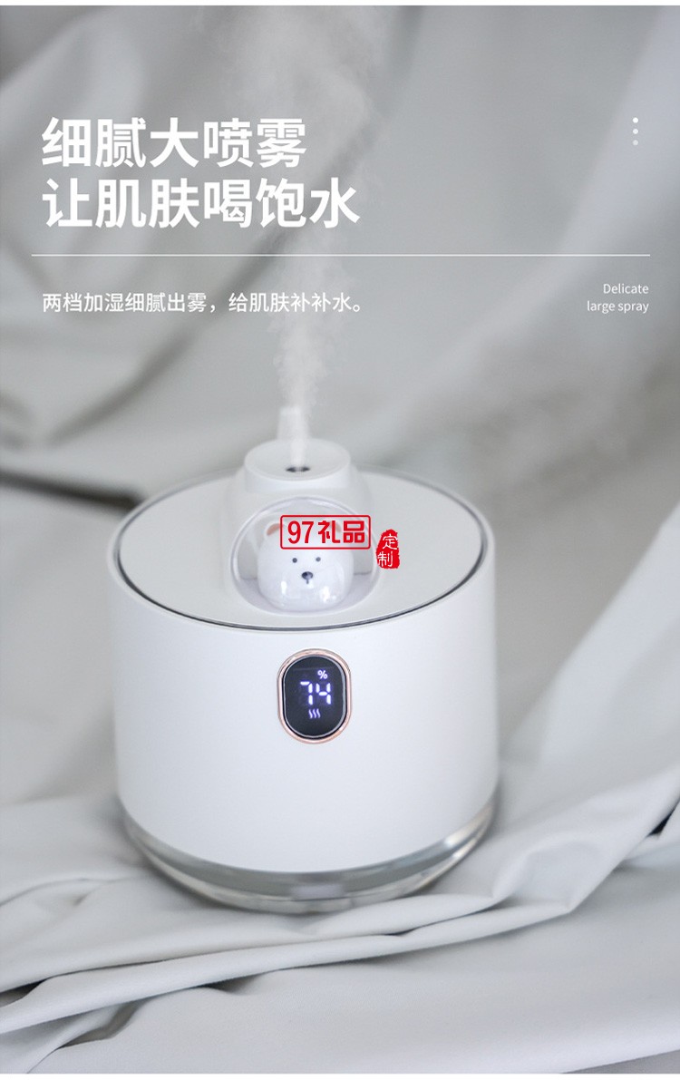 新款USB加濕器充電便攜卡通可愛(ài)兒童女生床頭燈補(bǔ)水