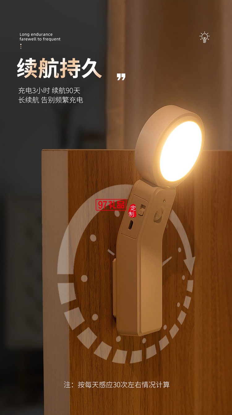 新品LED智能人體感應(yīng)燈小夜燈充電臺(tái)燈樓過(guò)道衣櫥臥室床頭燈
