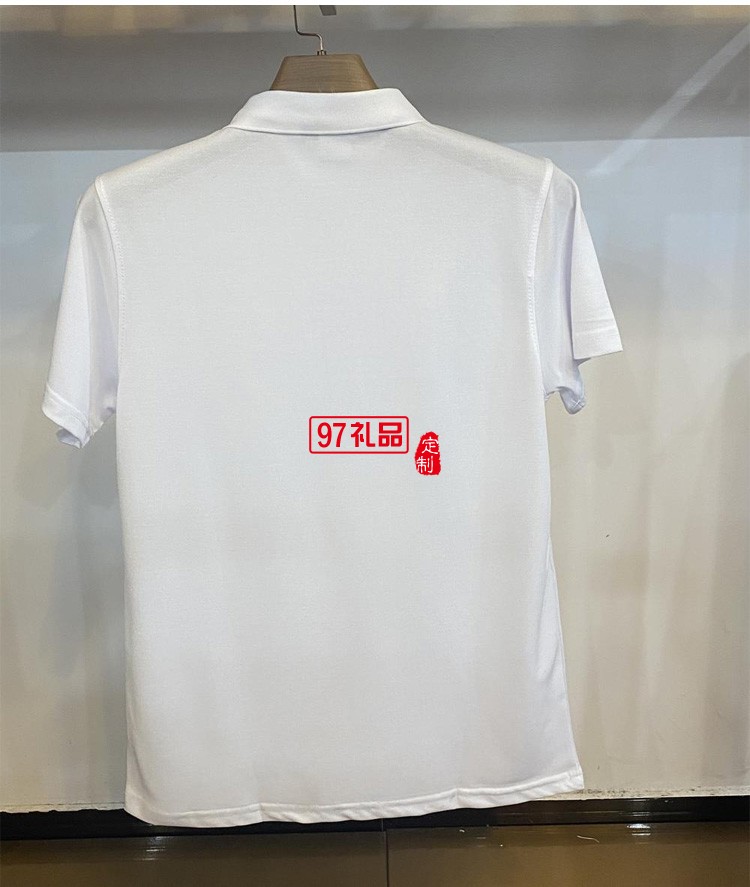 定制polo衫 180g紡棉純色翻領(lǐng)短袖工作服定制