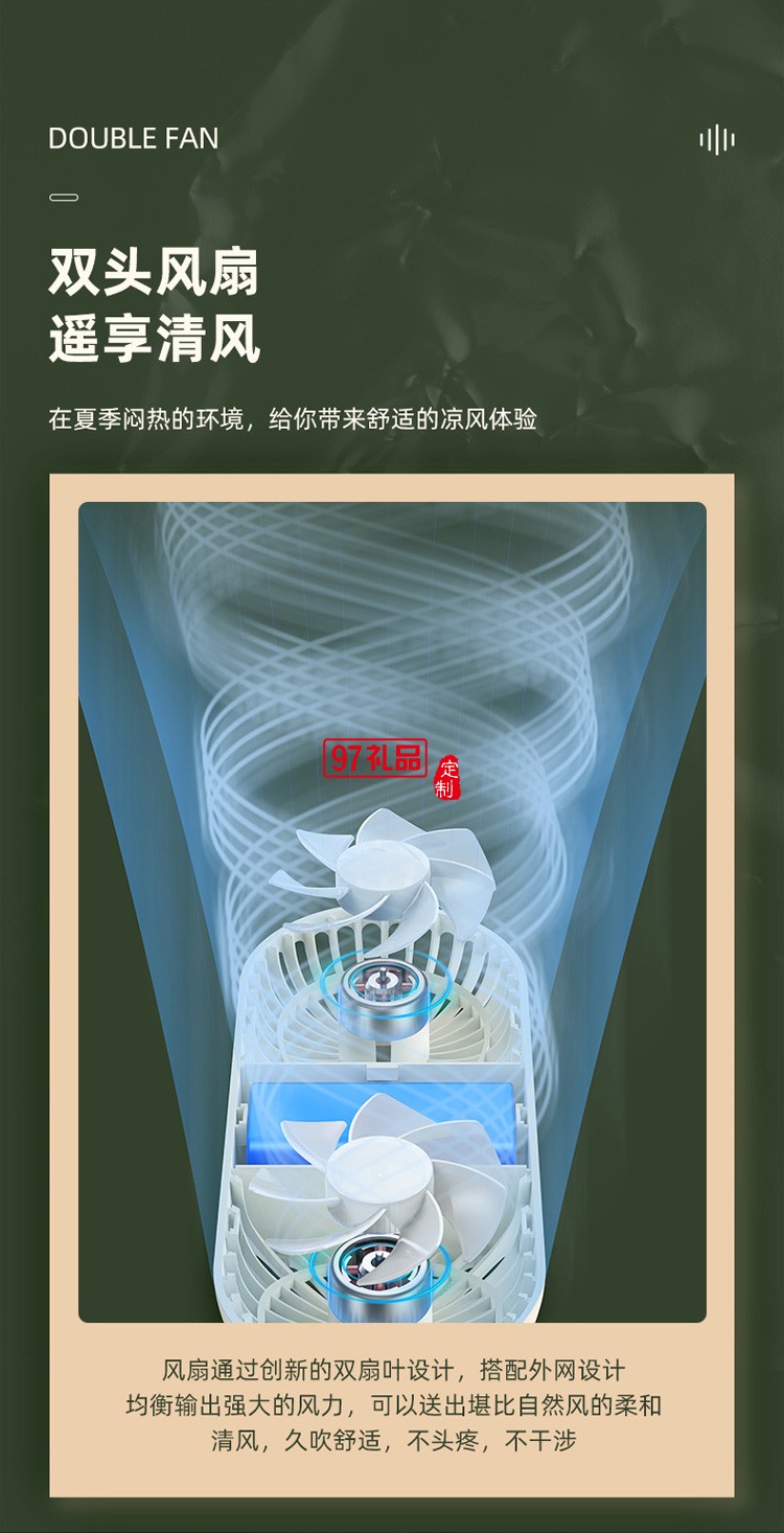 迷你夾子風(fēng)扇桌面家用可愛立式雙頭USB小風(fēng)扇推車fan