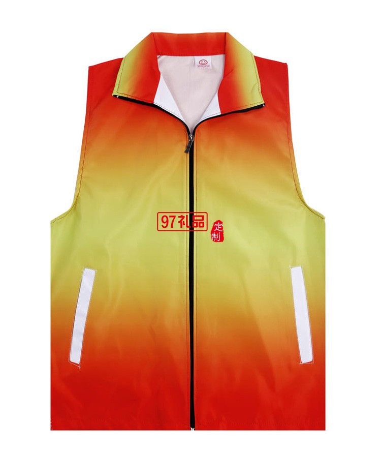 定制廣告馬甲200g復(fù)合馬甲漸變活動馬甲 可定制logo