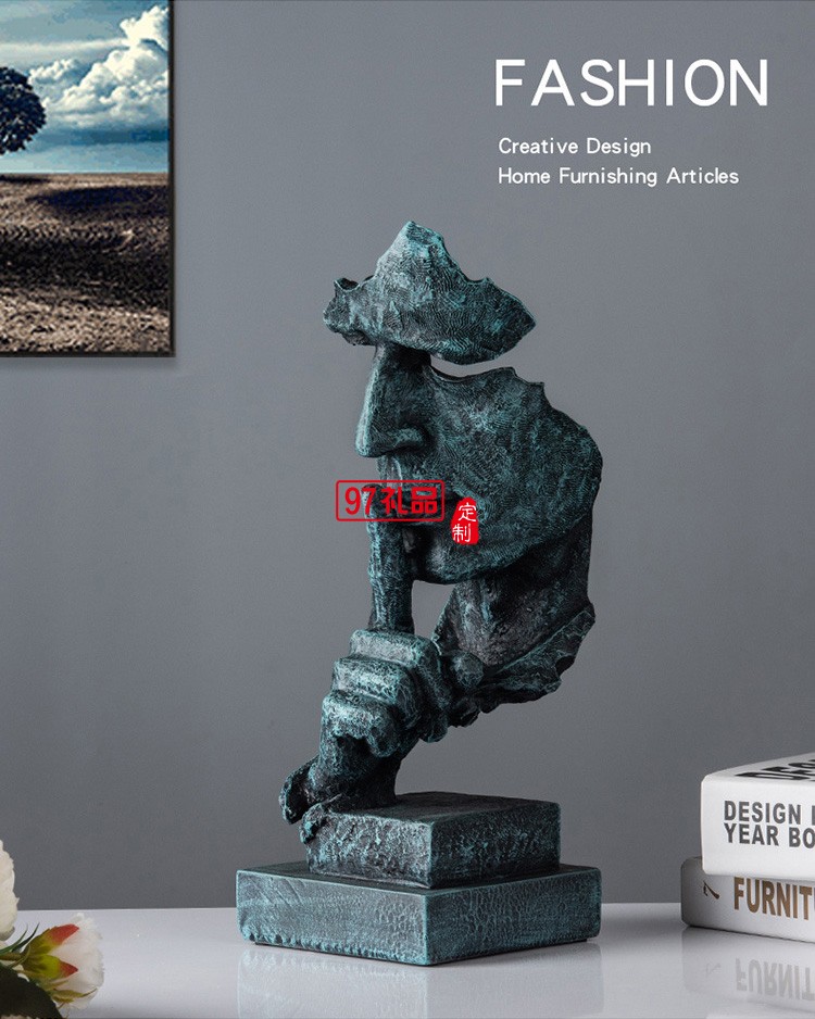 現(xiàn)代藝術(shù)擺件辦公室客廳樹(shù)脂工藝品