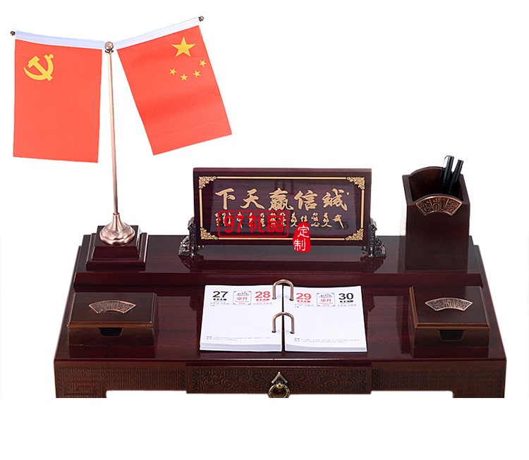 創(chuàng)意商務(wù)紅木臺(tái)歷架公室桌面文臺(tái)擺件