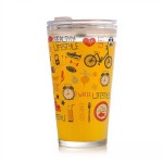 可愛(ài)牛奶杯卡通吸管玻璃杯