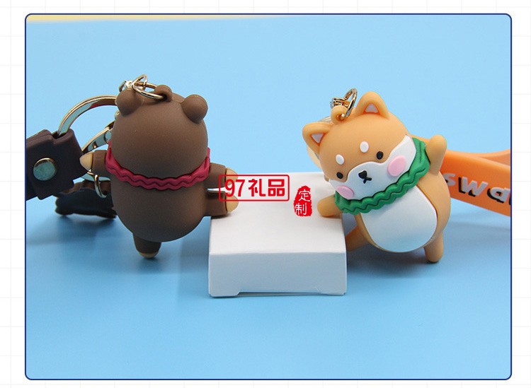 卡通可愛(ài)芭蕾舞小熊鑰匙扣汽車掛件娃娃機(jī)小禮品鑰匙鏈