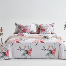 女神禮品法國啄木鳥花為棉全棉雙面四件套-蕙質(zhì)蘭心