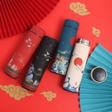 國潮不銹鋼智能杯中國風商務顯溫保溫杯禮品杯子定制