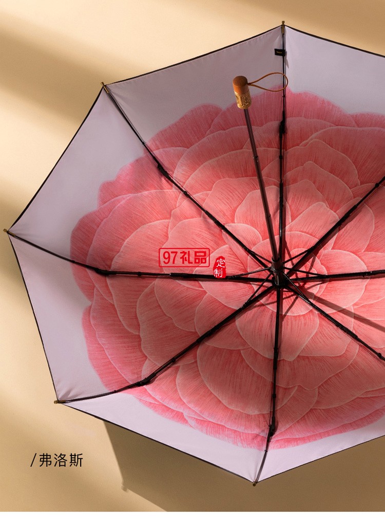 太陽(yáng)傘女晴雨兩用防曬防紫外線雨傘復(fù)古簡(jiǎn)約女定制公司廣告禮品