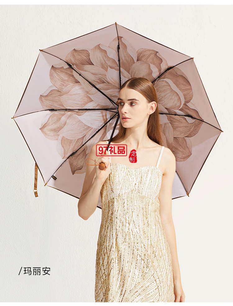 太陽(yáng)傘女晴雨兩用防曬防紫外線雨傘復(fù)古簡(jiǎn)約女定制公司廣告禮品