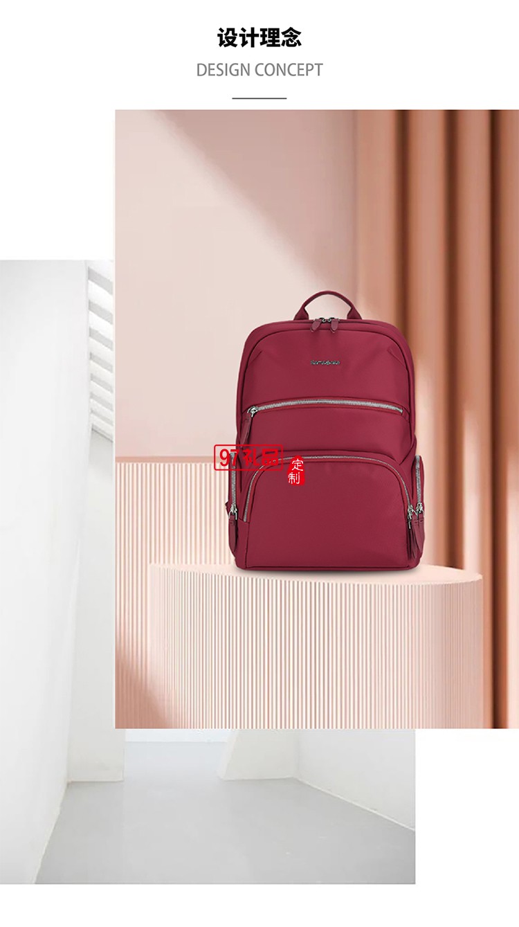 都市簡約內(nèi)外兼優(yōu)時(shí)尚雙肩包-紅色