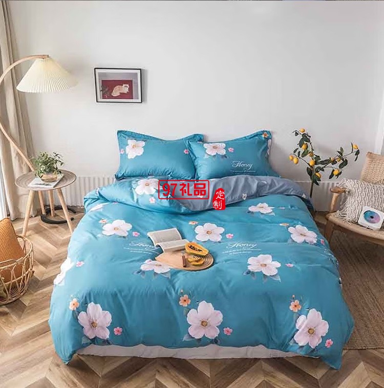 啄木鳥(niǎo)家紡品調(diào)卡膚棉四件套ZMN-PD-01定制公司廣告禮品